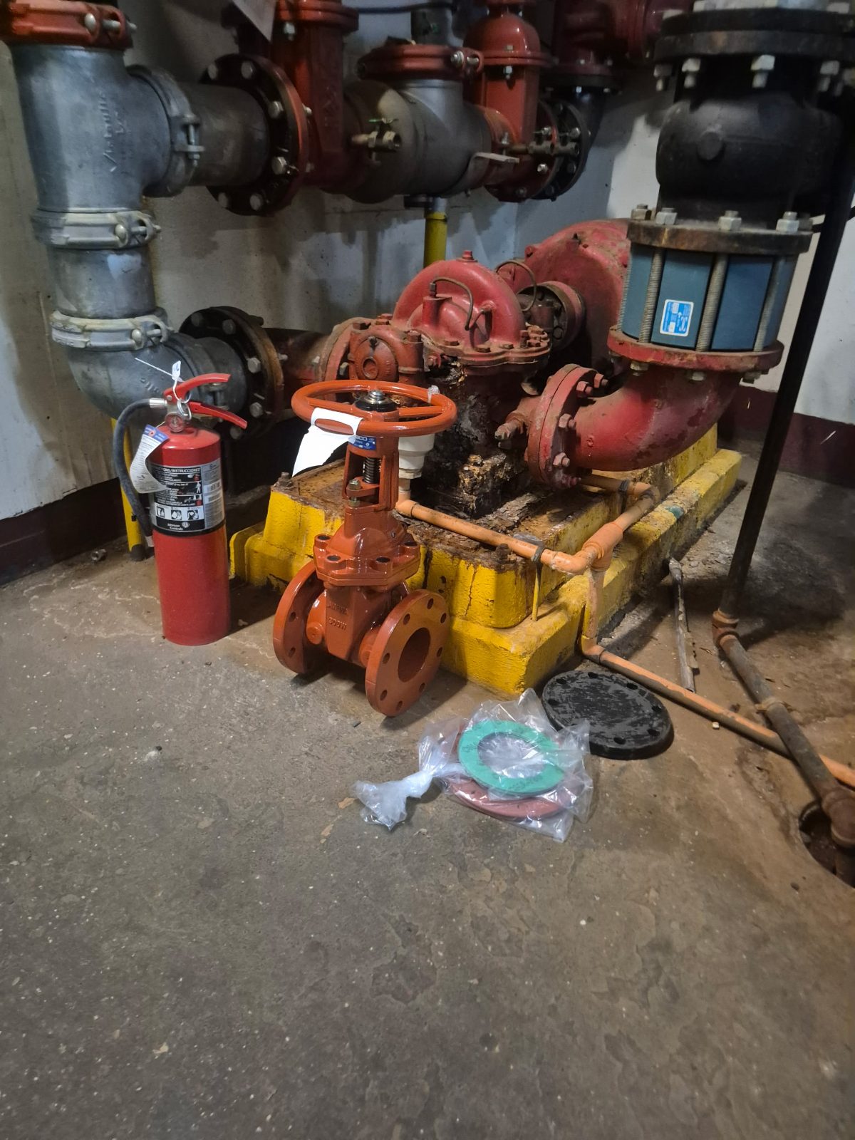 Fire protection valve assemblies and trim staged before installation